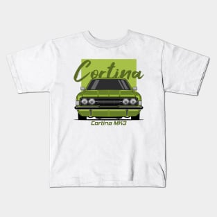 Front Green Cortina MK3 Classic Kids T-Shirt